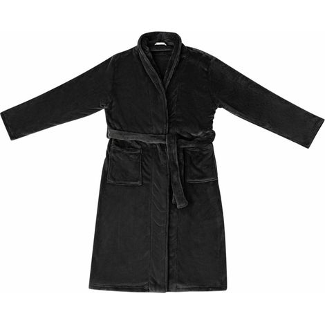 Robe de bain sans capuche Noir xxxl Flanelle