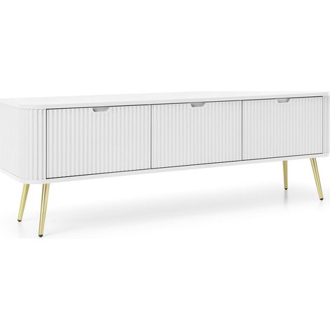Mobile TV: Bianco, gambe dorate, 168 x 57 x 39 cm (1/4)