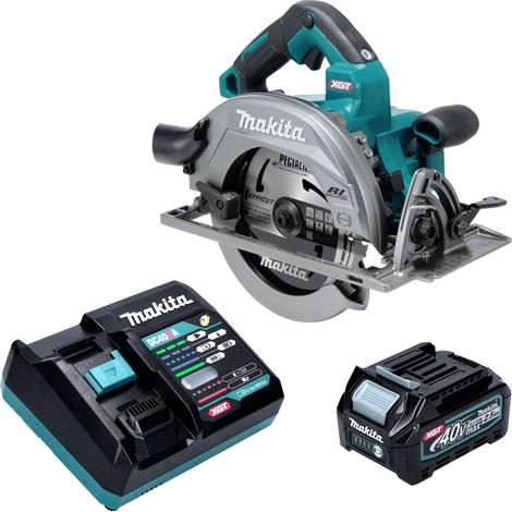 Sierra circular a batería Makita HS 003 GD101, 40 V máx., 190 mm, sin escobillas + 1 batería de 2,5 Ah + cargador (1/5)