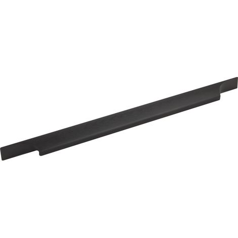 Furnipart Designer Griffleiste Primo LA 2x 159,5mm - Schrankgriff Breite 439, Aluminium schwarz matt gebürstet
