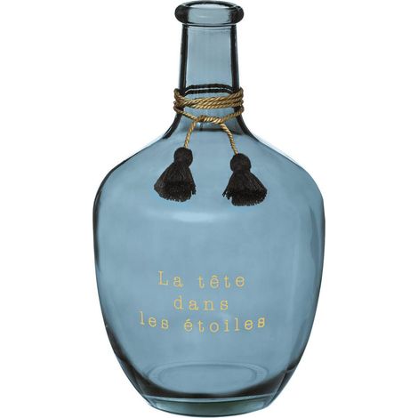 Vase Dame Jeanne Gypsy Glas H31cm - Grau