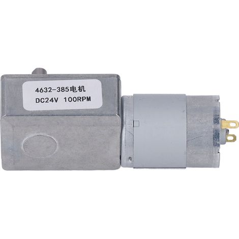 Moteur à engrenages à vis sans fin turbo 100 tr/min, alliage d'aluminium et laiton, réversible et autobloquant, 24 V CC (1/5)