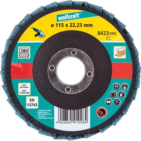 Wolfcraft Disques à lamelles feutre / fibre abrasive non tissée 8423099