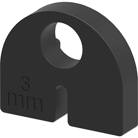 ECONOMY Einlage zu Glasklemmbeschlag Modell 20 für 3 mm Blechplatte, Gummi