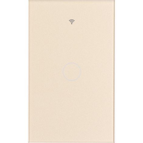 Einzel-Touch-Schalter für Zigbee Tuya Fernbedienungs-Wandschalterplatte mit Sprachsteuerung 100–240 V, Gold (1/5)