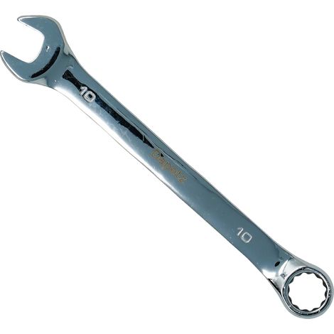 Dapetz ® Open Ended Spanner 10mm Combination Open Ring Spanner or Fixed Head Spanner Repairing Tool for Use Under Narrow Space Silver Wrench (1/5)