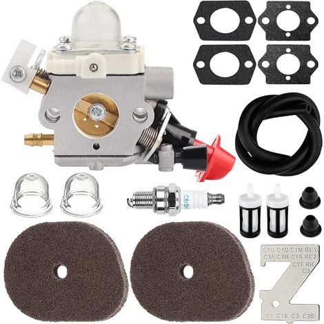 Carburateur avec Filtre à air pour Stihl FS40 FS50 FS56 FS70 FS70C FC70 FC56 FS56C HT56 HT56C KN56 KM56 KM56C Tondeuse Pièces 4144 120 0608 41441200608 C1M-s267A (1/5)