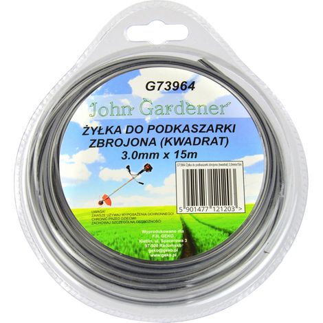 Filo per decespugliatore rinforzato (quadrato) 3,0 mm x 15 m (10/80)