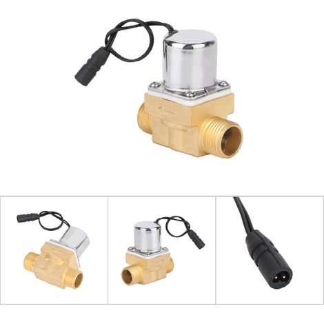 Válvula solenoide tipo B, rotación en sentido horario, salida inferior, entrada superior, cobre, G1/2", diámetro 20 mm, altura 63 mm, para sensor de urinario, 6 V, mantenimiento y reparación. (1/5)