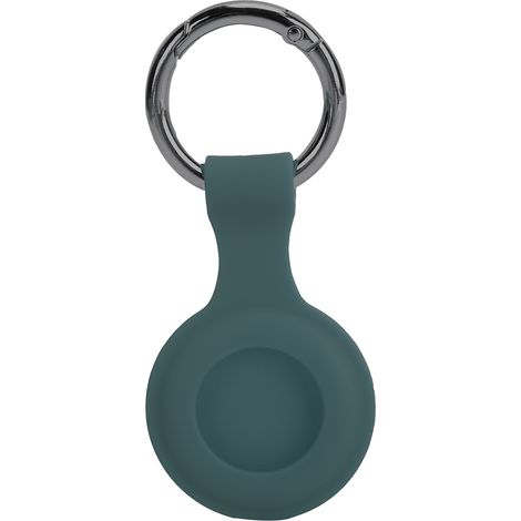Étui de Protection en Silicone avec Porte-Clés Anti-Perte pour iPhone - Vert Foncé (1/5)