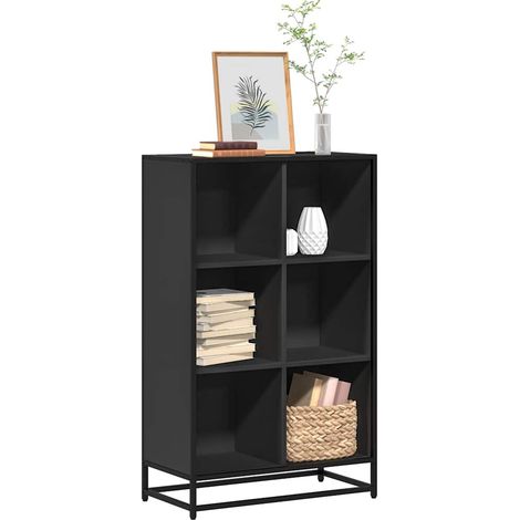 Bücherregal Schwarz 65,5x33x107,5 cm Holzwerkstoff