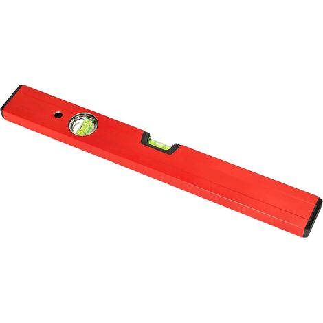 Niveau à bulle en Aluminium Rouge 40 cm Alignement Horizontal et Vertical (1/5)