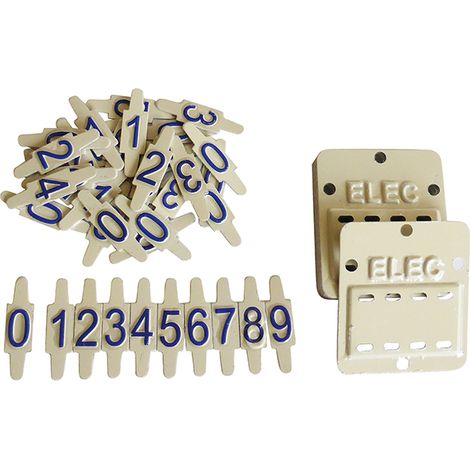 Michaud – Lot de 10 plaques d'identification logement – Fixation facile – Assortiment de chiffres – EE002