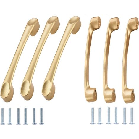 MINKUROW Set Di 6 Maniglie Per Mobili Da Cucina Dorate Distanza Centrale 96 Mm Maniglia Per Porta Moderna Per Armadio Maniglia Per Armadio In Lega Di Alluminio Maniglia Per Cassetto Camera Da Letto Vi (1/5)