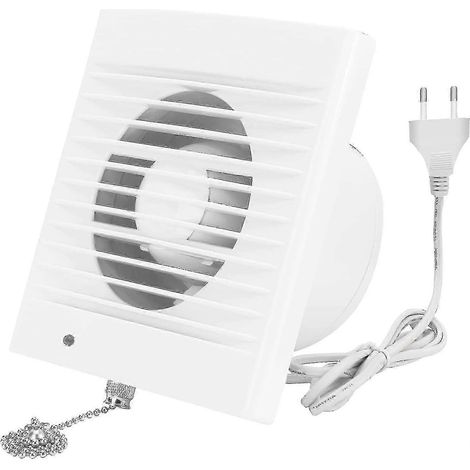 Ventilateur d'extraction 150 mm, 18 W, 320 m³/h, avec clapet anti-retour et interrupteur à chaînette, pour fenêtre et mur, idéal pour cuisine, salle de bain, serre ou garage - 15 cm (6 pouces) (1/4)
