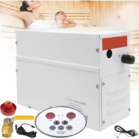 Steam Generator For Sauna, 3Kw 220V Digital Controller LED 25-55℃ For Room 2-3 M³ For Sauna/Shower/Bath/Spa 316 Stainless Steel Heating Tube Sauna Accessories (1/5)