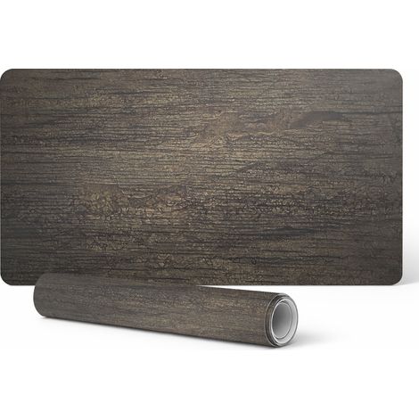 Alfombrilla decorativa elegante para escritorio con textura de madera, 100x50 cm.