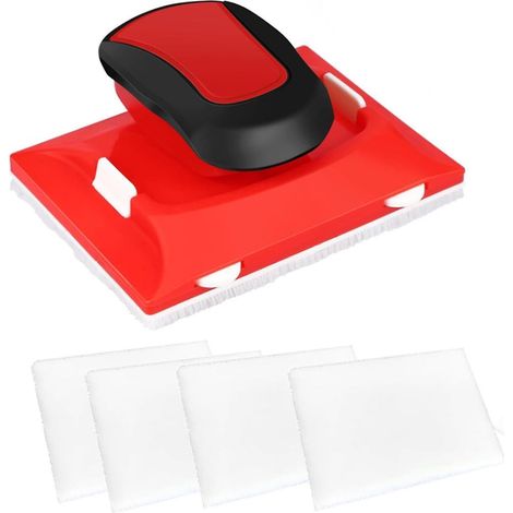 Outil de finition pour peinture avec 4 tampons de rechange, applicateur de peinture, outil lavable pour les coins et les bords de murs (1/5)