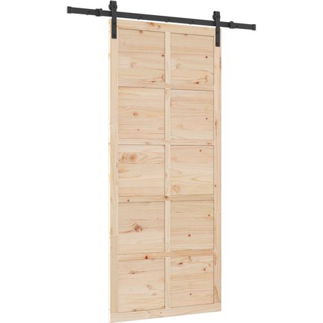 Maison Exclusive - Schiebetür Natur 80 x 208 cm Massives Kiefernh