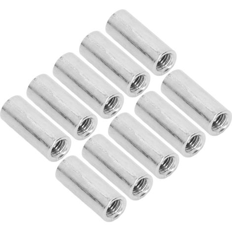 10 Pièces Manchons Filetés M8x1.25 L30mm Acier Inoxydable, Écrous Ronds pour Tiges de Raccord (1/5)