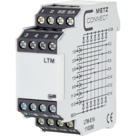Lampentest-Modul 250, 250 V/AC, V/DC (max) Metz Connect LTM-E16 1 St.