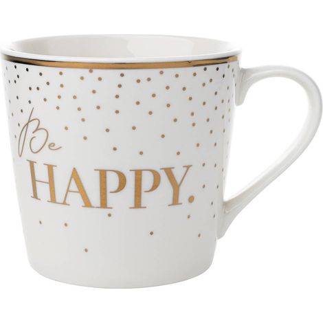 Florina Gold Happy Keramikbecher 400 ml