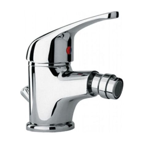 Verchromte Mischbatterie für Bad und Bidet, komplett mit Montagesatz F1029 -