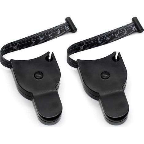 MINKUROW 2 Pezzi Metro A Nastro Per Il Corpo Metro A Nastro Morbido Metro A Nastro Per Sarti 60 Pollici 150 Cm - Nero (1/5)