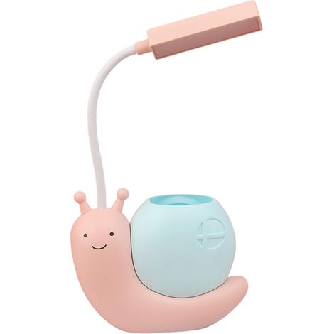 Bleu Jolie veilleuse LED pour enfants Lampe de bureau Kawaii Col de cygne flexible Pour chambre de Cadeau décoratif (1/5)