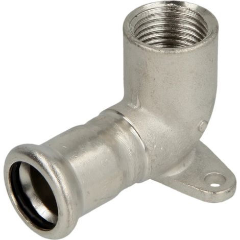 Raccord à sertir inox équerre 15 mm x ½’’ FF contour M