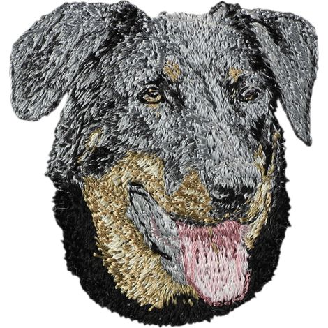Beauceron Französischer Schäferhund – hundeförmiger Aufnäher, gestickter Aufnäher, einzigartige Rucksackverzierung von Art-Dog (1/3)