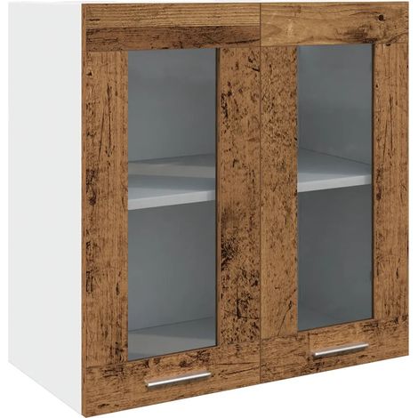 Armario de cocina de diseño práctico de pared con espacio de almacenamiento 60 x 31 x 60 cm fabricado en madera reciclada 020050781 (1/5)