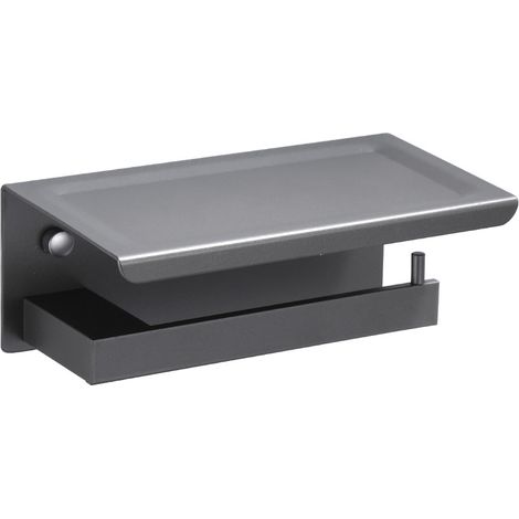Grauer Toilettenpapierhalter aus Aluminium, vergrößerter Toilettenpapierhalter (A) (1/4)