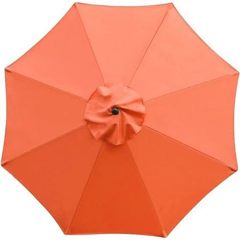 Toile de remplacement parasol - PZCC - 9 pieds (8 baleines) - Polyester - Amovible & lavable - Universelle (bois/acier/alu) (1/4)