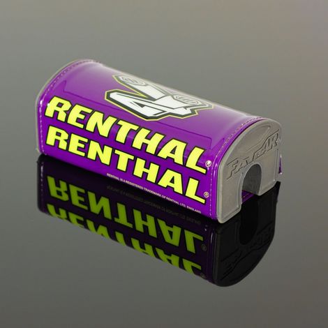 Esponja Renthal para manillar fatbar, color morado con logo Renthal.