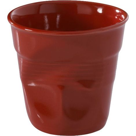 6 Becher 18 cl Rot Chili - Geknittert - Revol