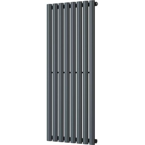 Omeara - Anthracite Vertical Radiator H1200mm x W464mm Single Panel
