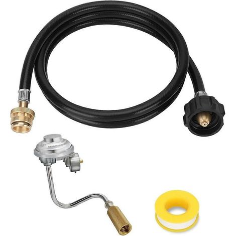 Régulateur de pression pour barbecue de voyage avec tuyau adaptateur propane de 1,2 m, remplacement idéal C001, 5010000743 (1/5)