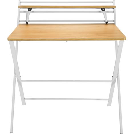 [NEUWERTIG] B-Ware hjh OFFICE Schreibtisch Arbeitstisch EASY CLAP Klapptisch Eiche hell Weiß (1/2)