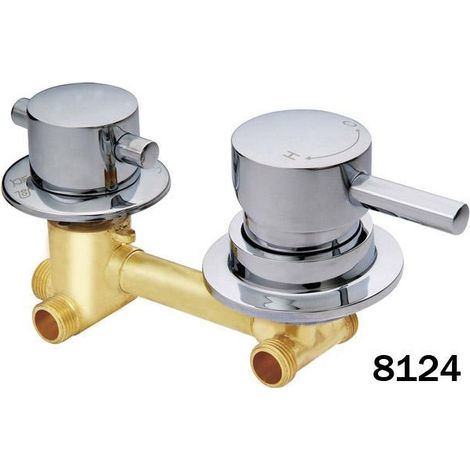 SY-8124 Miscelatore per doccia, Barra miscelatrice per doccia, Rubinetto per doccia a parete cromato, ottone (1/3)