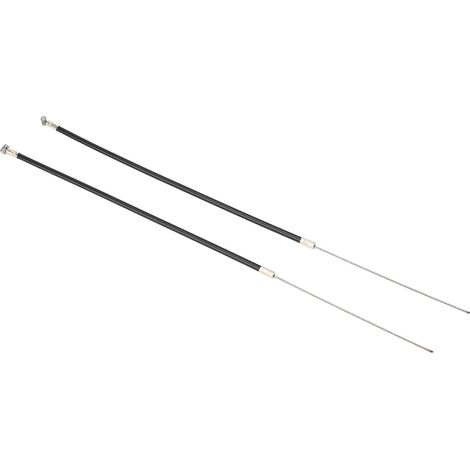 Ortviai Câble d'accélérateur pour hors-bord Yamaha 2 temps 4/5/6 HP - Référence 6E0-26301-01 - Métal, 2 pièces (1/5)