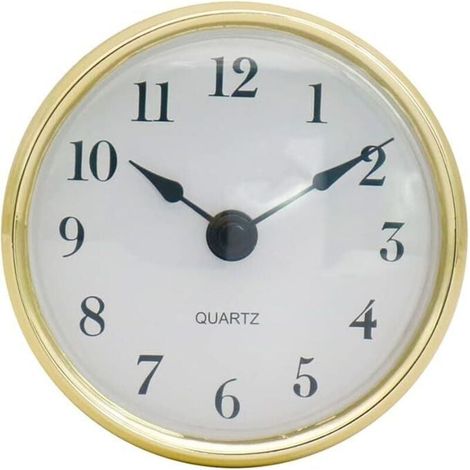 Orologio al quarzo vintage da 80 mm, testa rotonda per orologio da parete, movimento fai da te, testa dell'orologio intarsiata con numeri romani/arabi per camera da letto, scuola (1/4)