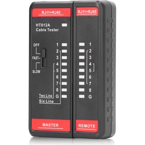 Testeur de câbles réseau RJ11 RJ45 pour lignes téléphoniques, accessoire de mesure HT812A (1/5)