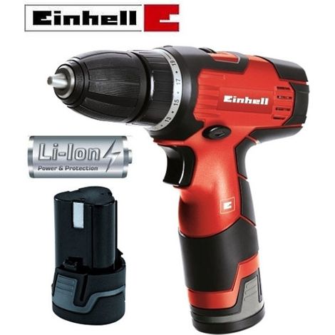 Trapano avvitatore a batteria 12V Litio in valigetta alluminio multiaccessoriata 214 pz Einhell - TH-CD 12-2 Li