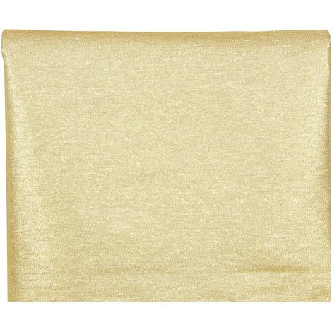 Tessuto soffice per decorazioni natalizie da 140 cm x 3 mt -Oro (1/5)