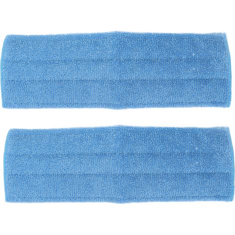 2 Pièces Serpillière Plate 18 Pouces en Fibre Liée, Tampon de Nettoyage Double Usage à Haute Absorption d'Eau (1/5)