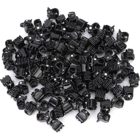 100 PCS Noir En Plastique Mini Clips Petites Griffes Pince  Cheveux Pince Vêtements Cheveux Accessoires.