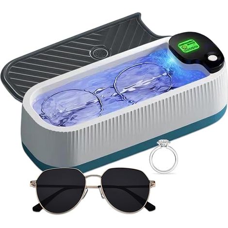 Nettoyeur Ultrasons, 45000 Hz, 400 Ml Nettoyeur Ultrasons Lunettes, Trois Modes, Machine Ultrason Nettoyage Pour Lunettes, Bagues, Pièces De Monnaie, Anneau, Argent (1/5)