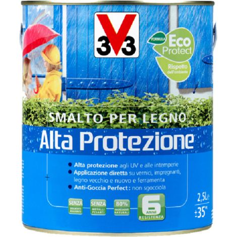 SMALTO LEGNO  ALTA PROTEZIONE 500ML BIANCO GHIACCIO