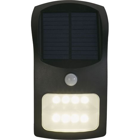 Searchlight Solar Lampada da parete per esterni in metallo nero e policarbonato bianco (1/5)